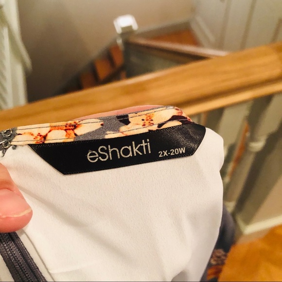 EShakti Pleated Floral Print Crepe Maxi Dress NWOT - Picture 11 of 11